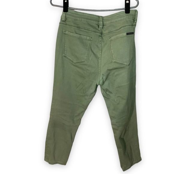 BCBGMaxazria Women's Sz 29 Green Distressed Skinny 'Billie' Jeans Cotton - Picture 7 of 9